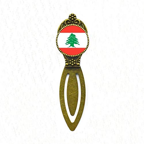 Marque-page drapeau Liban cadeau rétro idéal pour lecteur