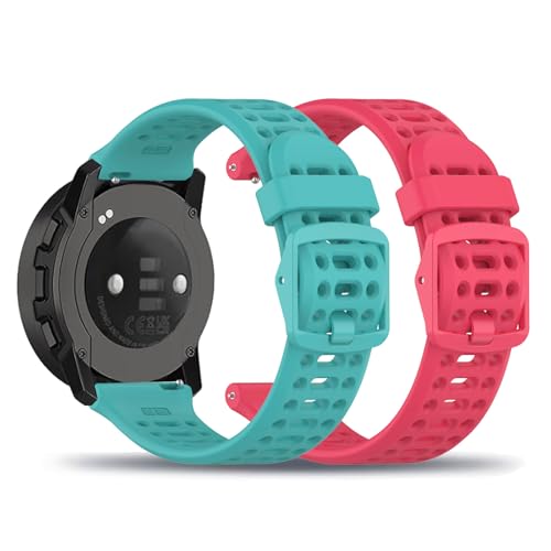 2 Piezas Silicona Correas para Suunto Race S Correa, Suave de Correas de Repuesto Ajustable para Mujeres Hombres Pulsera de Transpirable Deportiva Compatibles con Suunto Race Banda (2)