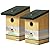 2 x Handy Home and Garden Pressure Treated Wooden Wild Bird House Nesting Box HHGBF017FSC - Made Using 100% FSC Wood, Environmentally Friendly Sustainable Forests