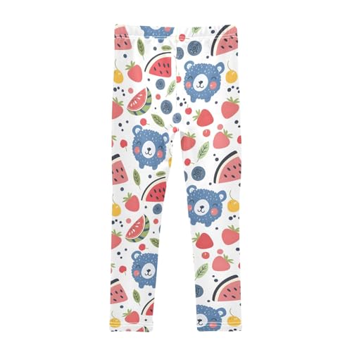 Bear Strawberry S Girls Leggings Athletic Pants Tights Stretch Bottom2