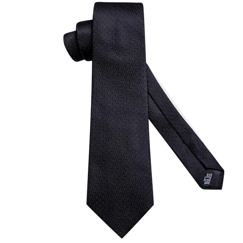 Image of Dubulle Mens Tie Set Solid Paisley Silk Striped Necktie for Men with Cufflinks Tie and Pocket Square