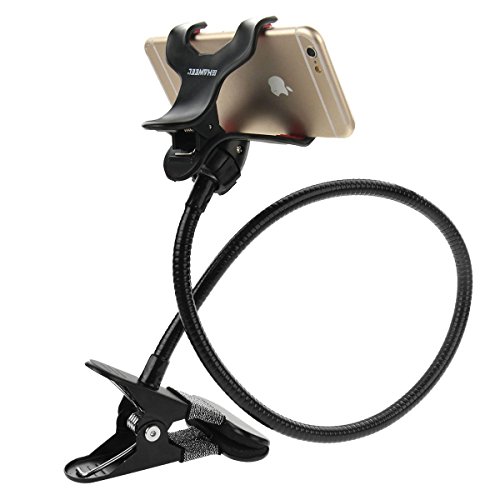 Cell Phone Clip Holder, HAWEEL Gooseneck Universal Lazy Bracket Flexible Long Arm for 3.5-8cm Devices iPhone 7/ 6s/6 Plus 5s Stand On Bed Table Chair Office Kitchen and More