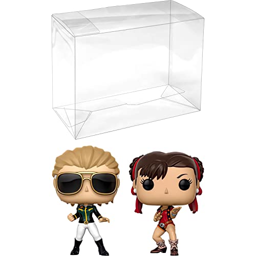 C A P T A I N M A R V E L &Amp; C H U N -L I (Hot Topic Exc): P O P ! Vinyl Figurine Bundle With 1 Compatible Protector (23978 - B)