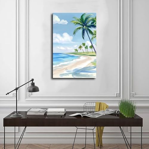 Poster aquarelle Bavaro Beach idée cadeau originale décoration 60x90