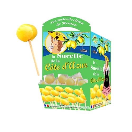 Sucette au citron de la Côte d'Azur boîte de 120 pièces pour confiserie