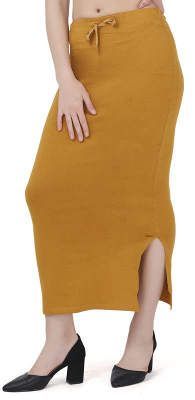 Image of Lycra Blend Cotton Saree Shapewear Petticoat for Women and Girls, Skirts Shapewear Dress for Saree