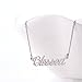 HUAN XUN Stainless Steel Intial Necklace Best Wishes Words Best Friend Jewelry, Blessed