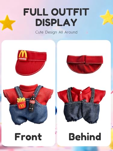 Image of Clothes for LABUBU 6.7inch (17cm) Doll, Cute Outfit Small Dress and Hairpin, Dress Up, Accessories (No Doll) (Mc Suit)