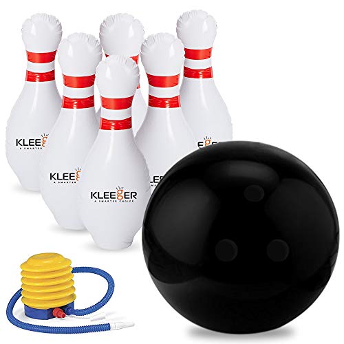 Kleeger Giant Inflatable Bowling Set, 6 Huge Life Size Large...