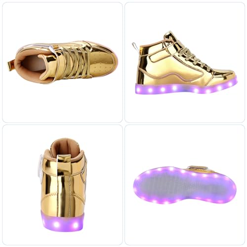 Image of Light Up Shoes Men Women LED Shoes USB Charging Adult High Top LED Sneakers Glow in The Dark Footwear for Dancing Party Festivals Festivals