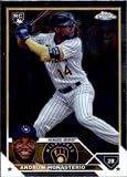 2023 Topps Chrome Update #USC177 Andruw Monasterio RC Rookie Milwaukee Brewers MLB Baseball Base Trading Card