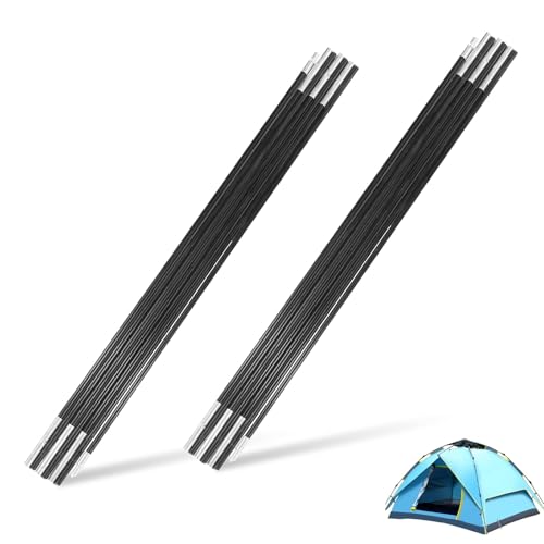 Tent Replacement Pole, 3.96m Camping Tent Poles Replacement for 3-4 People Fiberglass Bars Outdoor Support Rods Awning Frames Kit for Hiking Outdoor Activity