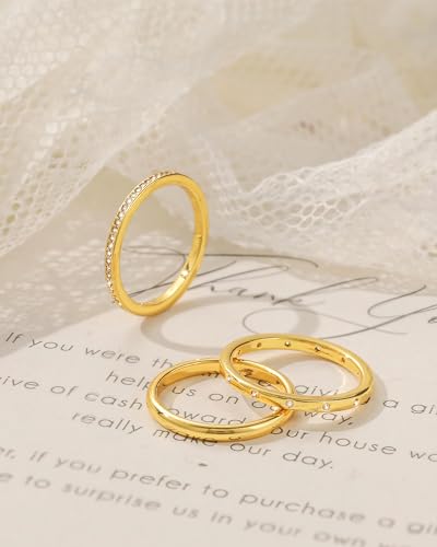 ZHESHY Stackable Gold Rings for Women That Don't Tarnish Rings - image 4
