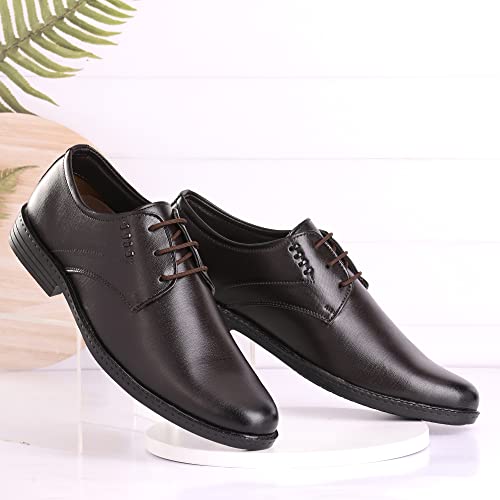 Image of Centrino Men's Formal Shoes | Elegant Slip-On Derby for Business & Casual Wear | Premium Craftsmanship for a Stylish & Sophisticated Look | Cushioned Insole for All-Day Comfort & Support
