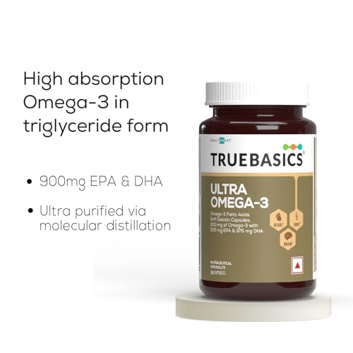Image of TrueBasics Advanced Multivitamin For Men (30 Tablets) & Ultra Omega 3 Fish Oil (30 Capsules) | Combo Pack