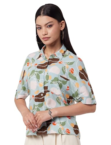 Image of VERO Moda Women Printed Shirt | Short Sleeve | Regular Fit