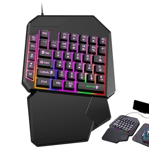 Teclado portátil para juegos | Teclado mecánico programable | Controlador de controlador móvil Keyboard para juegos, teclado para juegos profesional, controlador de juego ergonómico para PC Wide Ra | Ya disponible en tu tienda friki favorita! En mundofriki.es!