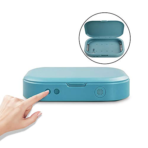 Peedeu - Desinfectante de teléfono UV, portátil, esterilizador USB, con función de aromaterapia, 253,7 nm UV-C, caja desinfectante para gafas, cepillos, joyas, relojes (9,3 x 5,0 x 1,8 pulgadas)