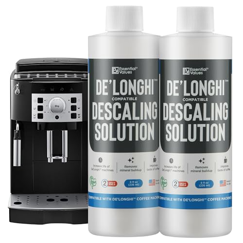 Essential Values Descaling Solution Compatible with De Longhi - Coffee Descaler - Coffee Maker Cleaner - Kettle, Espresso Machine Cleaning - 12 Month Supply 2-Pack - Thumbnail 2