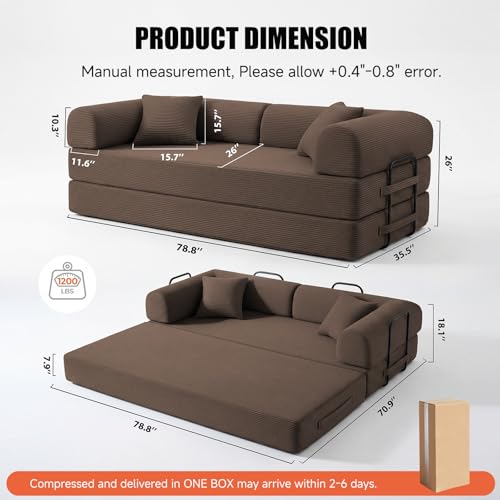 Luxury Velvet Sofa Bed Convertible