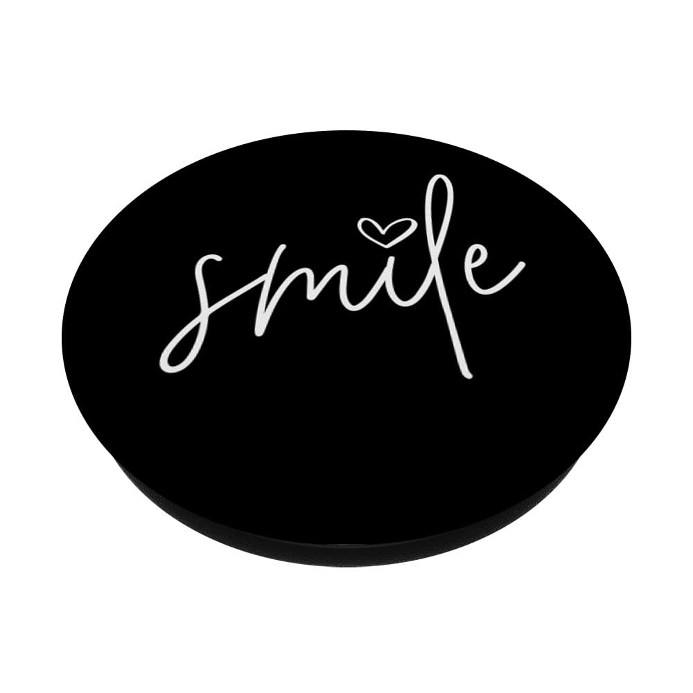 PopSockets PopGrip Mit Smile-Motiv – Ausziehbarer Handygriff & Ständer, Pastellrosa, Tauschbarer Top