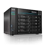 ASUSTOR ASUS子会社 NAS キット 10ベイ AS6510T Lockerstor10 2xM.2 NvMe SSDスロット Intel Atom クアッドコア 2x2.5GbE 2x10GbE高速ポート 8GBメモリ 搭載 メーカー3年保証 国内正規代理店品