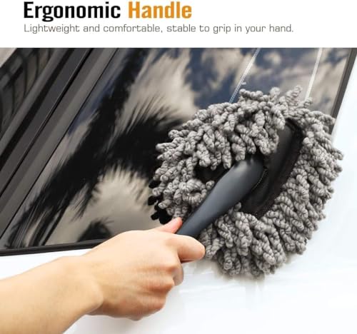 Image of VYOOx Car Cleaning Duster Brush Pack of 1 | Microfiber Dust Cleaner for Car Interior, Dashboard, Bike & Home Furniture,Scratch-Free Cleaning Brush,Multipurpose Use Brush