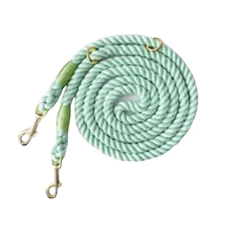 LovesPet ロング ショルダー リード 小型 犬 肩掛け ロープタイプ かわいい POP 中型犬向け 斜め掛け 多機能 ハンズフリー 230cm イヌ カラビナ (ミントグリーン)5s〜の愛犬に対応