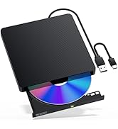 NVOPERANG External Blu ray Drive, USB 3.0 and Type-C DVD Burner, BD Player Read/Write Portable Bl...