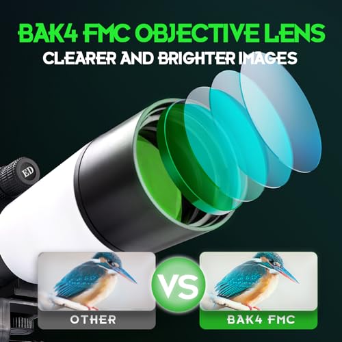Image of 25-75x60 Spotting Scopes for Target Shooting Spotter Scope Hunting Bird Watching 45 Degree Angled with Tripod Carrying Bag Smartphone Adapter White