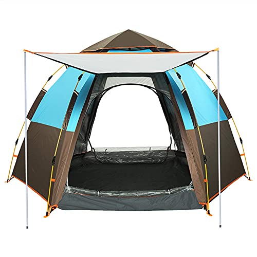 WYFX Faltzelt 3-4personen Leichtes Zelt, Automatisches Camping-Pop-Up-Zelt, für Strand-Camping, Wandern, Angeln, Einfach aufzubauen und zu verpacken (Blau) Cover