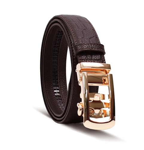Image of WildHorn Men's Genuine Leather Belt for Men| Premium Auto-Lock Buckle | Adjustable up to 48 inch | Formal & Casual Wear | Micro-Adjust Fit | Stylish Gift Box Included