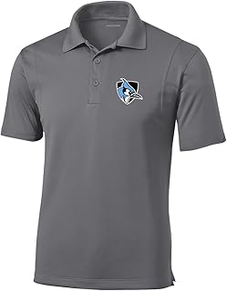 NCAA College Men's Polo Shirt - Officially Licensed Embroidered Athletic Logo, Moisture-Wicking Micro Pique Golf Polo, UPF 50