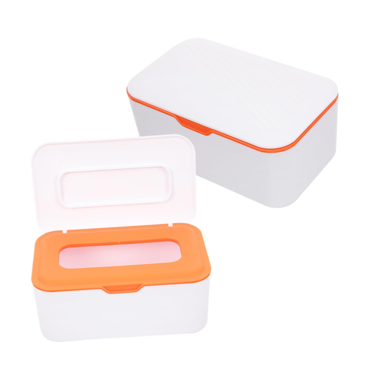 Boîte à Lingettes Humides Lot de 2 Pp Rechargeable Couvercle