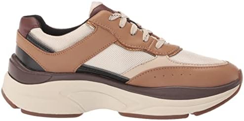 Rockport Women's Prowalker Laceup Sneaker, TAN/Black Leather/Textile ECO, 8.5 | Image 5