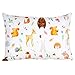 100% Organic Toddler Pillowcase by ADDISON BELLE - Fits Both 13"x18" and 14"x19" Pillows - Soft, Durable & Breathable (Woodland Animals)