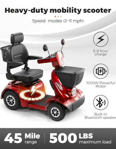 45 Miles Long Range Heavy Duty Scooter