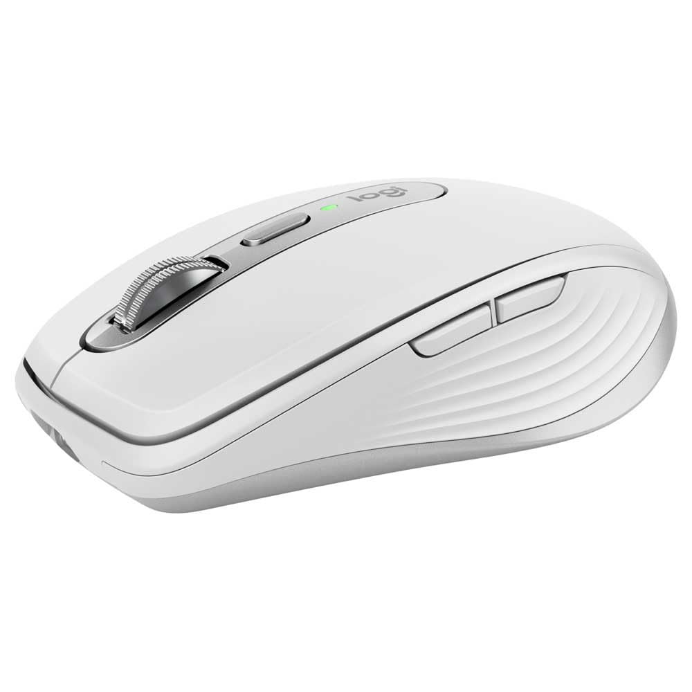 MX Anywhere 3S Compact Wireless Mouse, Fast Scrolling, 8K DPI Any-Surface Tracking, Quiet Clicks, Programmable Buttons, USB C, Bluetooth, Windows PC, Linux, Chrome, Mac - Pale Grey