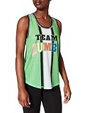 GYM TOP DEPORTIVAS MUJER: Estas top mujer sin mangas sueltas de malla cuentan con una pretina de tela en el dobladillo inferior que crea una silueta de burbujas; Estos top deportivo mujer fitness de Zumba están diseñados con un frente multicolor con estampados gráficos de puff, una moda y estilo adicionales