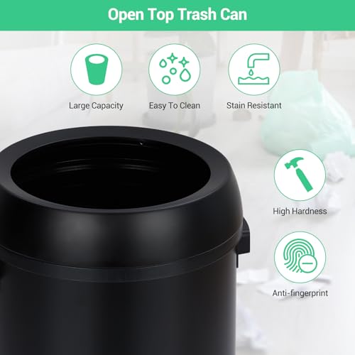 Caneca de basura redonda abierta 65 litros acero inoxidable miniatura 3