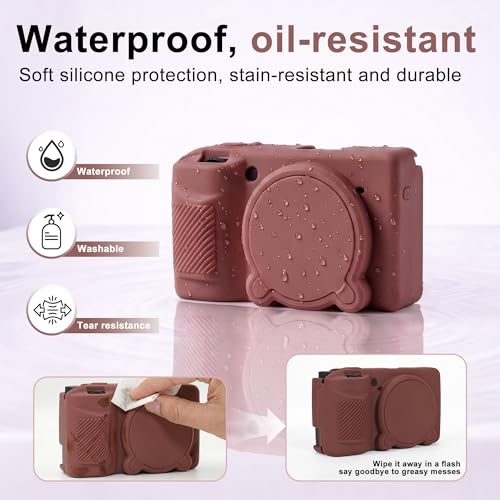 Funda de silicona para cámara Ricoh GR IV, marrón miniatura 5