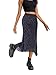 Avanova Women Boho Floral Mesh Asymmetrical Mermaid Midi Skirt High Waist Fishtail Long Skirt Floral Purple Medium