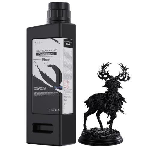Image of PAP10 3D Printer Resin, UltraPrint Production Precision with Smallest Detail and Higher Sharpness, Compatible with Reflex RS & RS Turbo & Reflex & Reflex Turbo (Black, 1KG)