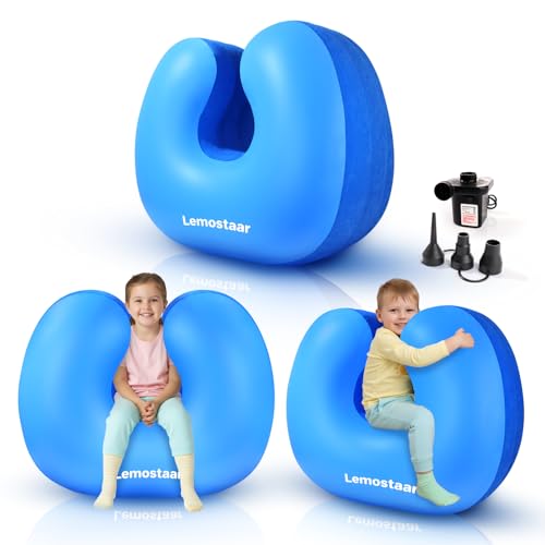 Inflatable Sensory Chair for Kids - Soft Squeeze Seat Calming Tool for Kids with Autism ADHD, Compression Rocking Chair for Special Need Child, Sensory Room Must Have Toys Gifts for People with Autism