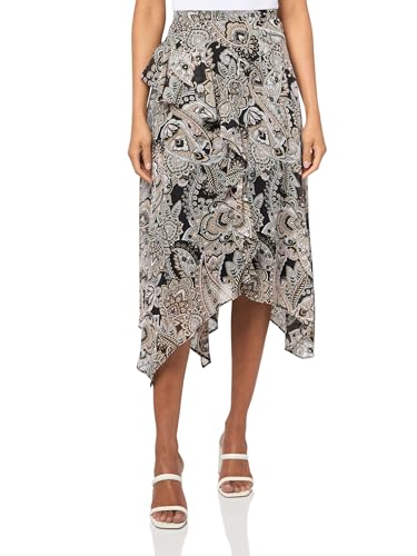 Jones New York Women's Pull on Bias Cut Ruffle Trim Skirt (Line