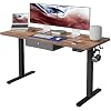 FEZIBO 55 x 24 Inches Standing Desk with Drawer, Adjustable Height Electric Stand up Desk, Sit Stand Home Office Desk…