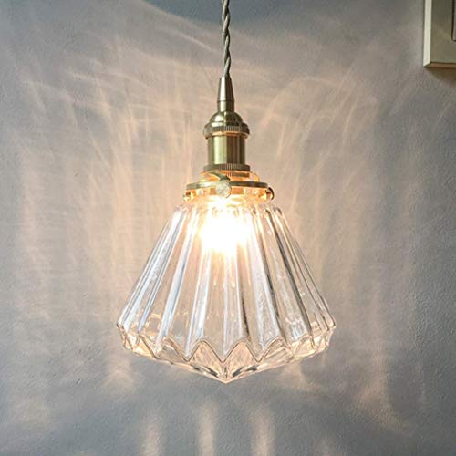 Lustre pendentif diamant verre laiton bronze plafonnier réglable 6 tatamis