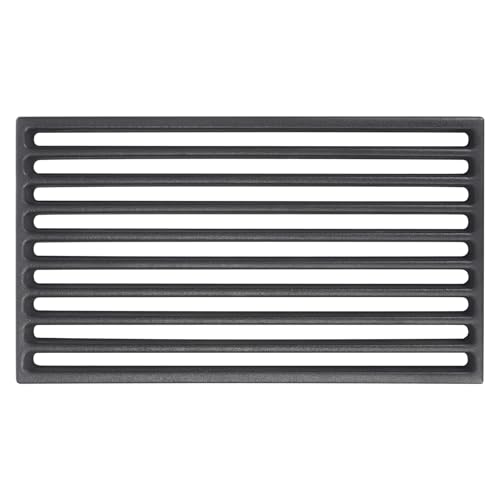 GFTIME Gusseisen Kaminrost Feuerrost Ofenrost 16 x 28 cm Gussrost für Kamin Aus Massivem Gusseisen, Ascherost für viele Kaminöfen, Öfen, 1 Stück