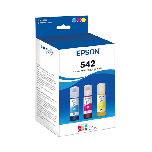 EPSON 542 EcoTank Pro Ink Ultra-high Capacity Bottle Color Combo Pack (T542520-S) Works with ET-5150 5170 5180 5800 5850 5880 16600 16650