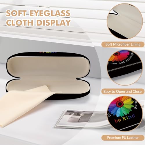 Image of Glasses Case Hard Shell,Portable Protective Eyeglasses Case, Eyeglass Holder Box with Cleaning Cloth, for men women
